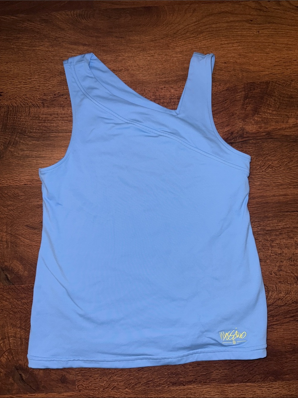 Blue One-Shoulder Women’s Tank Top